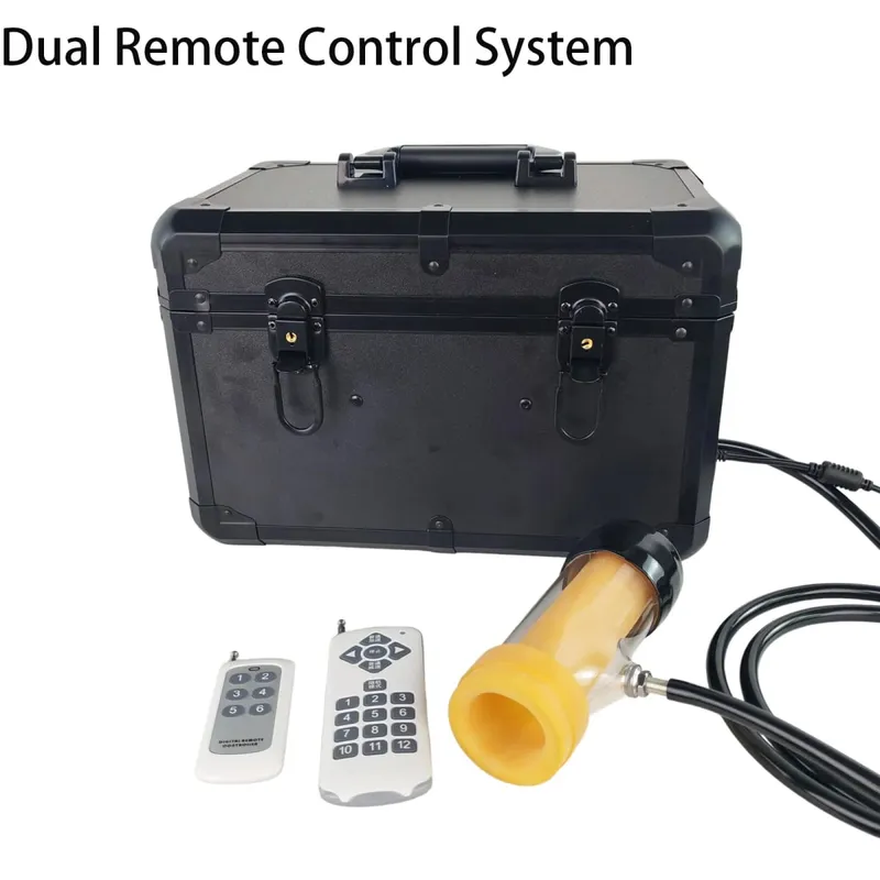 Automatic Male Masturbator 99 Modes Vacuum Suction Stroker Variable Frequency Machine with 3 Replaceable Silicone Sleeves Dual Remote Controls Portable Storage Case for Men Adult Sex Toy