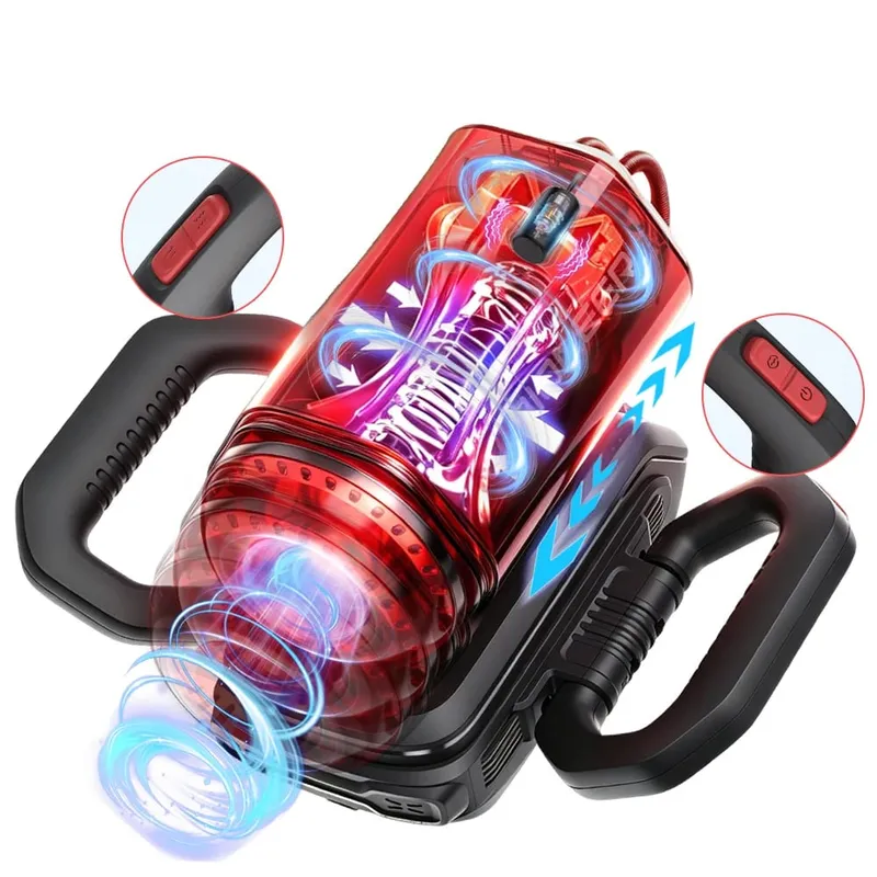 Upgraded Automatic Male Masturbator 7 Modes Suction Vibration Thrusting Portable Handle Pocket Pussy Stroker Blowjob Sex Toys — image 1