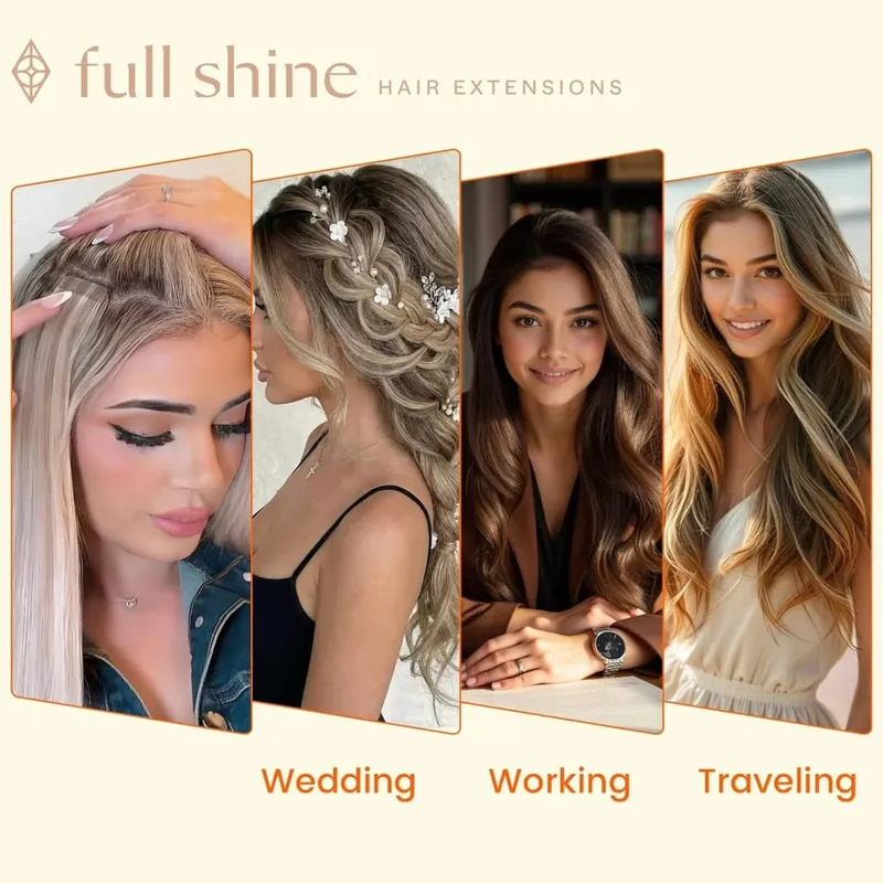 Full Shine Tape in Hair Extensions Balayage Tape ins Human Hair Extensions 20Pcs 50G Ombre Seamless Remy Skin Weft Hair
