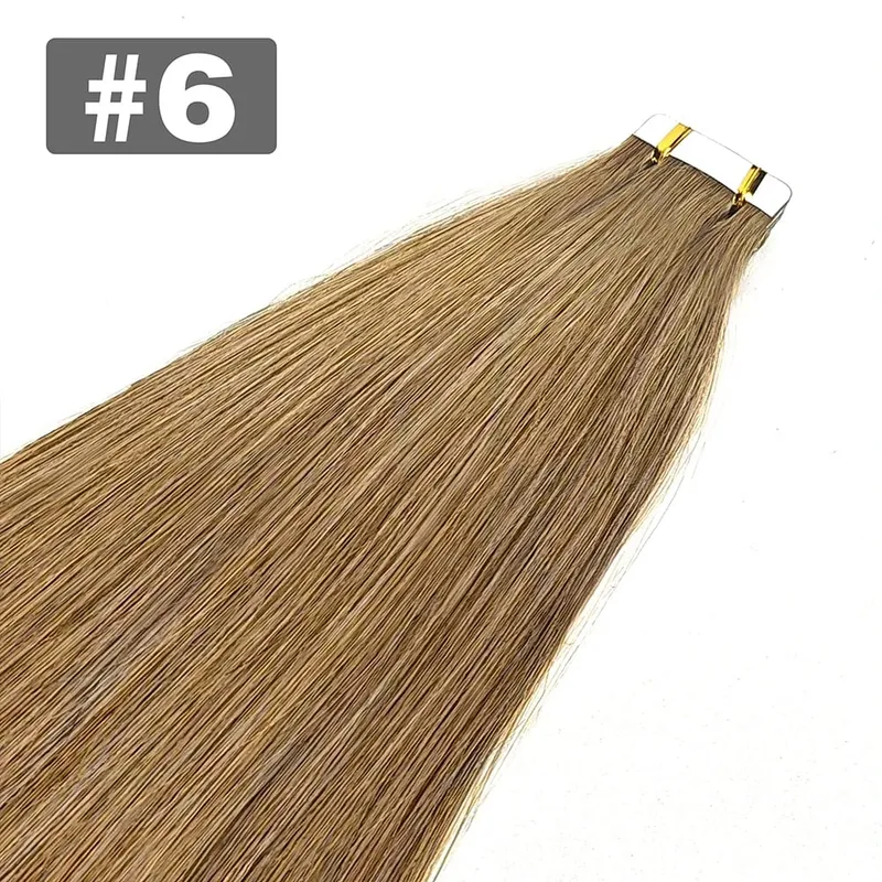 20pcs/Pack Tape In Human Hair Extensions Natural Straight 100% Remy Human Hair Extensions with Seamless Invisible Tape Ins Hair — image 11