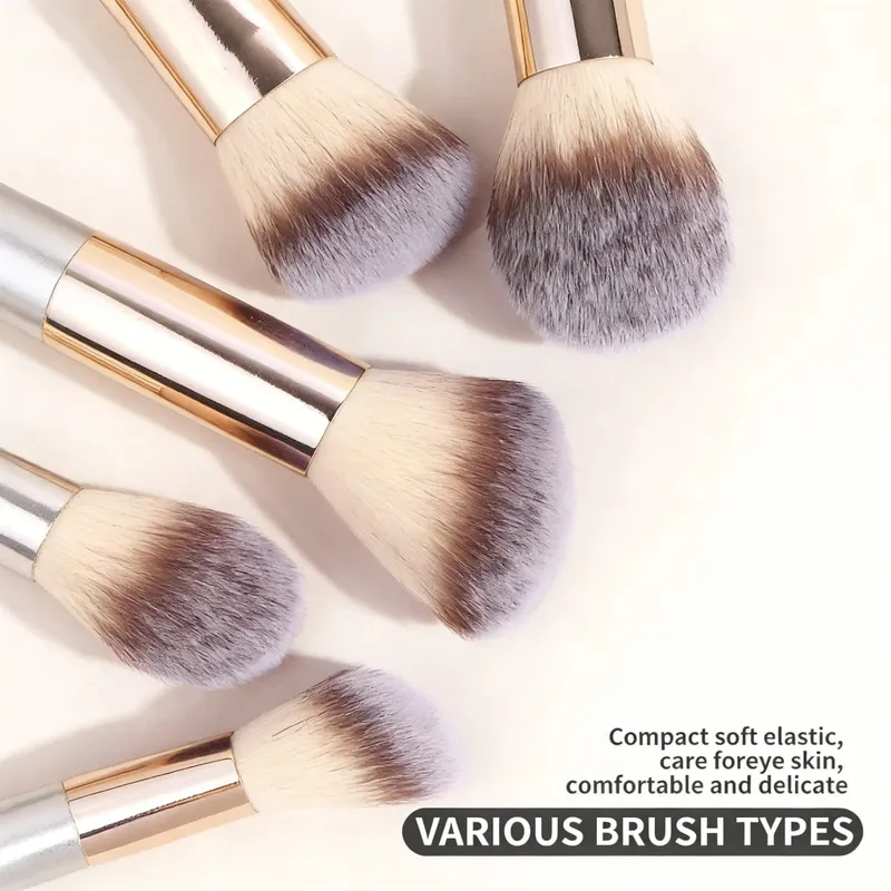 17Pcs Makeup Brush Set with Powder Puff Soft Foundation Blush Contour Powder & Eyeshadow Brushes Professional Cosmetic Tool — image 4