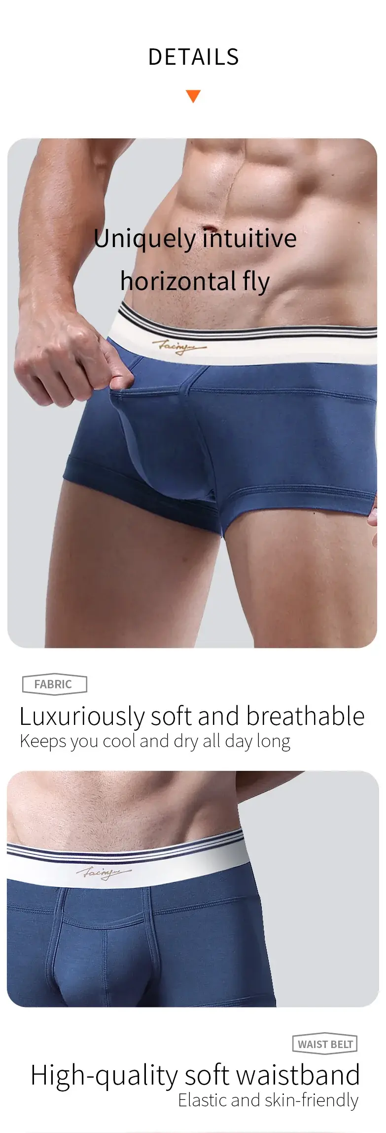 52025 Men's Premium MicroModal Boxers (3-Pack) – Ultra-Soft Silky Fabric, U-Shaped Contour Pouch and Comfortable Modern Fit