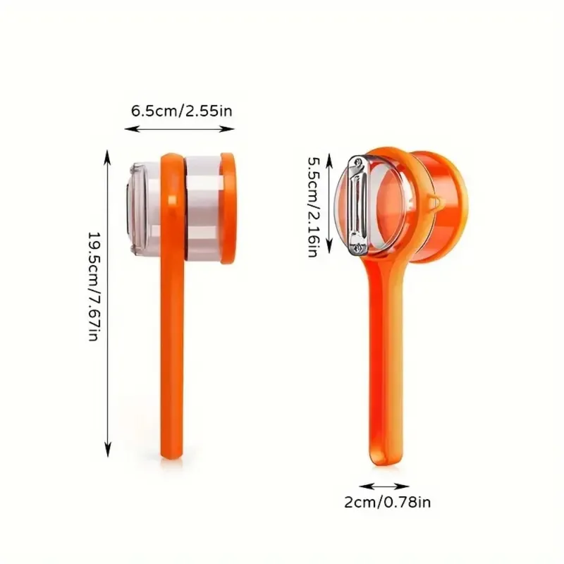 Peeler with Storage Box Fruit and Vegetable Peeler Double-Sided Stainless Steel Multi-Functional Peeler Suitable for Kitchen — image 2