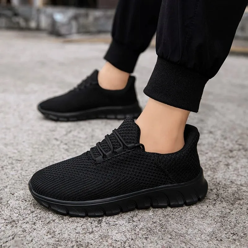 Men's Mesh Knit Slip On Shoes Breathable Lightweight Walking Sneakers Soft Sole Casual Dad Shoes — image 2
