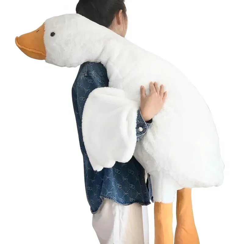 Cute Goose Plush Stuffed Animal Soft Duck Toy Swan Hugging Pillow for Room Decor Birthday Gift — image 7