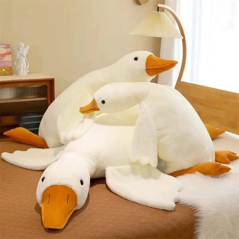 Cute Goose Plush Stuffed Animal Soft Duck Toy Swan Hugging Pillow for Room Decor Birthday Gift — image 2