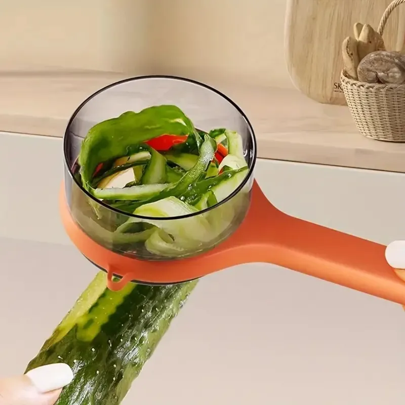 Peeler with Storage Box Fruit and Vegetable Peeler Double-Sided Stainless Steel Multi-Functional Peeler Suitable for Kitchen — image 7