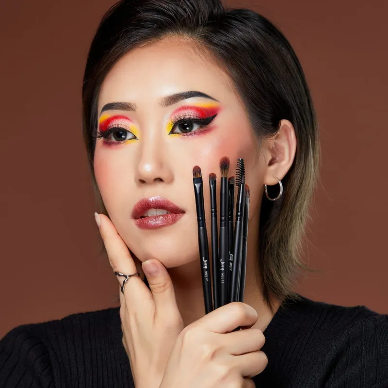 Jessup Eye Brushes Set 16pcs Makeup Brushes Synthetic Precision Eyebrow Brush Eyeshadow Blending Concealer Eyeliner T272