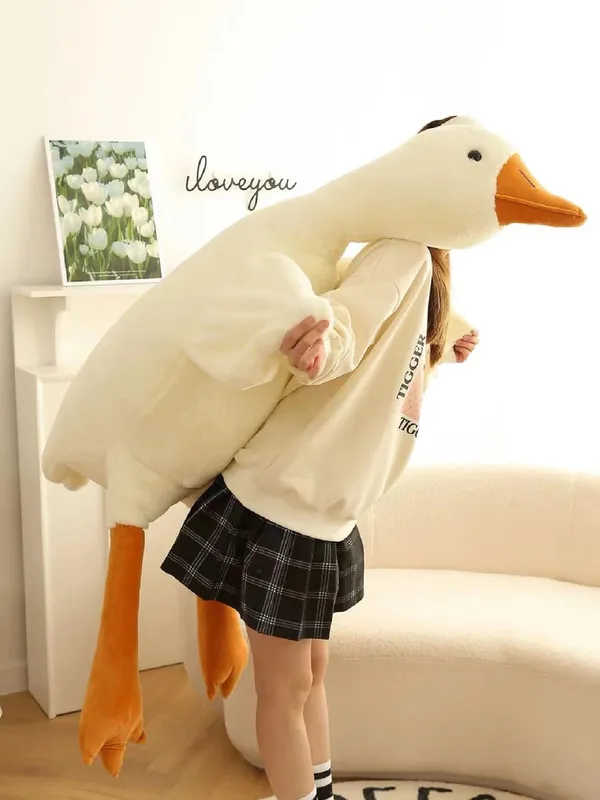 Cute Goose Plush Stuffed Animal Soft Duck Toy Swan Hugging Pillow for Room Decor Birthday Gift — image 4