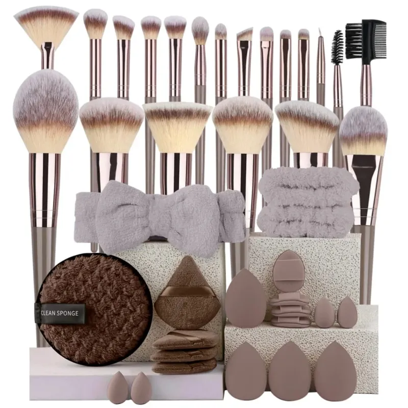3-20Pcs Premium Makeup Brushes Set Soft Fluffy Beauty Cosmetic Foundation Makeup Brush Eyeshadow Blush Kabuki Make Up Tools