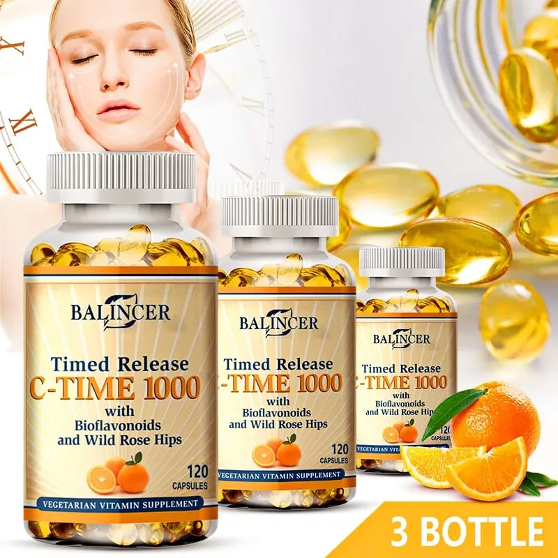 Vitamin C Capsules 1000mg Antioxidant Support Immune Wellness Collagen Synthesis Skin & Bone Joint Health 30/60/120 Capsules — image 1