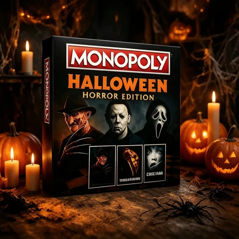 Horror Movie Themed Board Game Halloween Monopoly Style Property Trading Game for Adult Party Family Game Night Gift — image 2