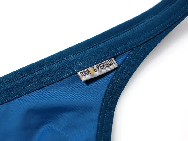 Men's Breathable Quick-Dry Fabric Thong Comfortable Briefs Low-Rise Underwear Sexy Innerwear Fashionable Brave Person