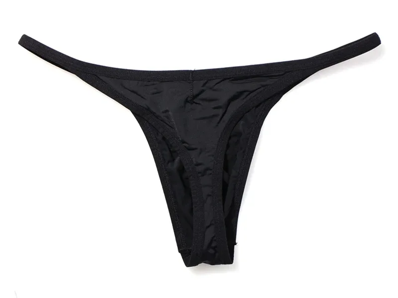 Men's Breathable Quick-Dry Fabric Thong Comfortable Briefs Low-Rise Underwear Sexy Innerwear Fashionable Brave Person
