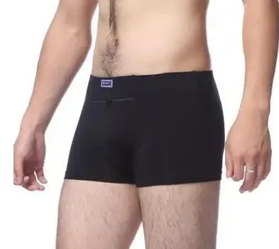 Dropshipping Men's anti-theft underwear big pockets Boxer four quarter anti-theft briefs, single zippers Panties — image 4
