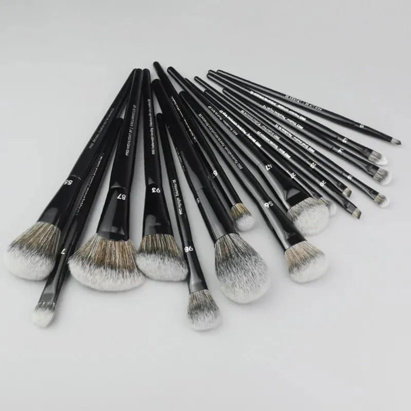16pcs/set Makeup brush-Black cosmetic br