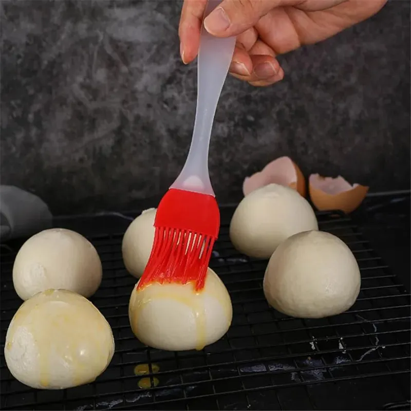 1pc/3pcs Tong&Oil Brush&Silicone Spatula Cookware Utensils Food Grade Cooking Clamp Kitchen Home Salad Serving BBQ Tool Scraper