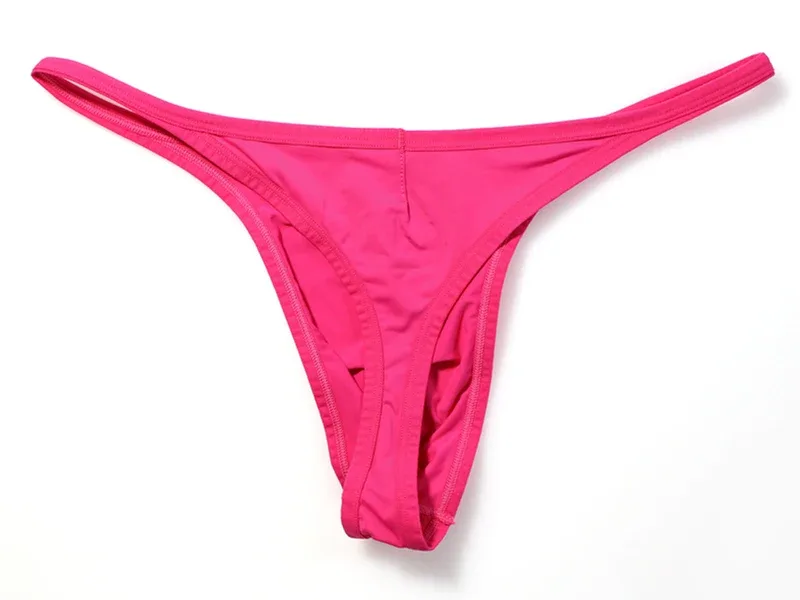Men's Breathable Quick-Dry Fabric Thong Comfortable Briefs Low-Rise Underwear Sexy Innerwear Fashionable Brave Person