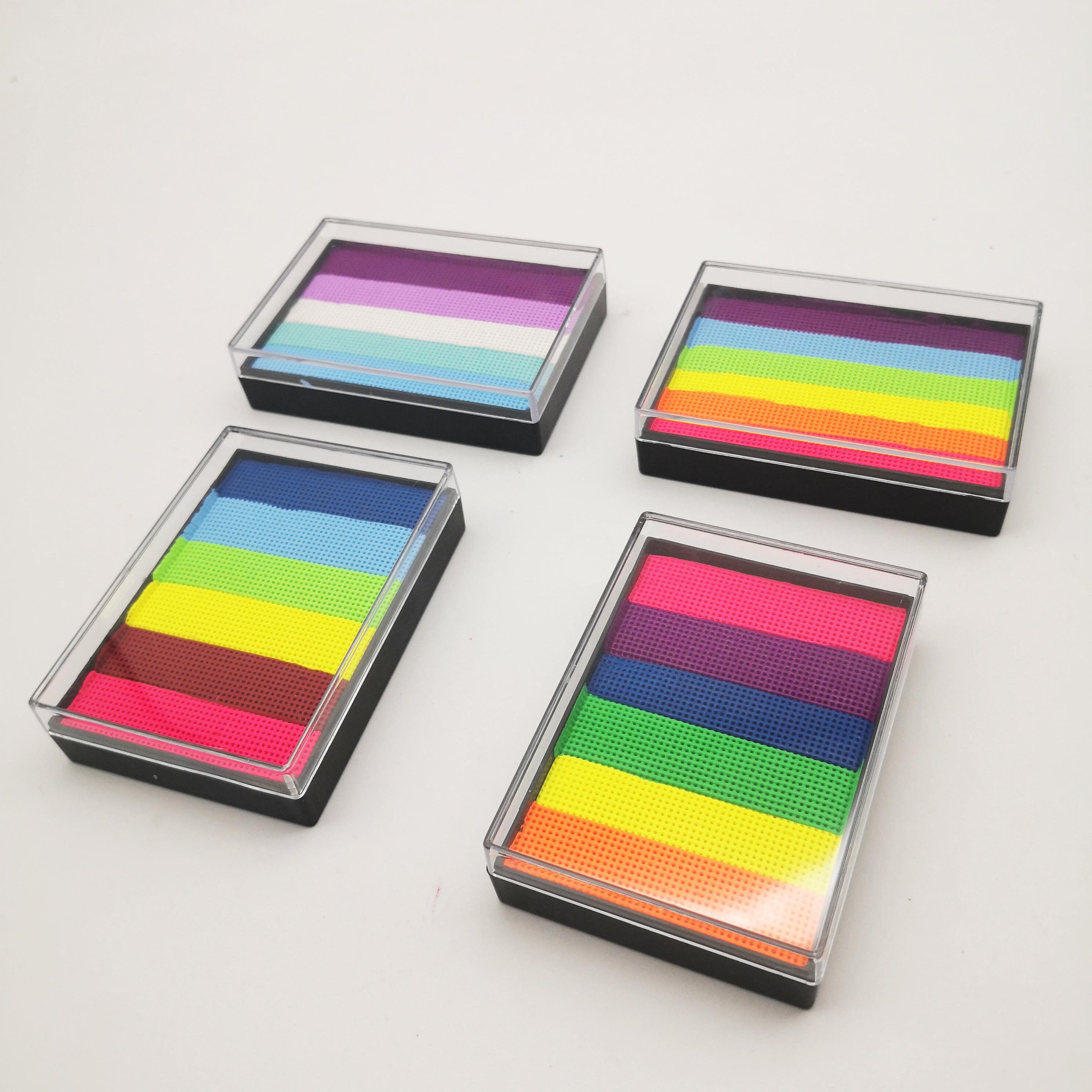 50g Cat Badan Wajah Kek Split Rainbow Water Based Eyeliner Bekalan Boleh Basuh Tanpa Toksik — image 6