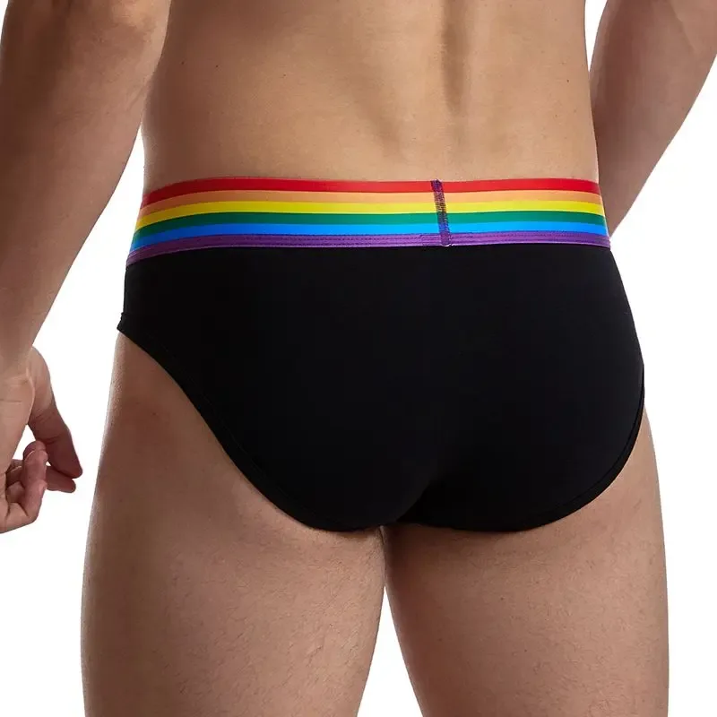 Jockmail 섹시한 남성 속옷 브리프 코튼 로우 라이즈 언더 팬츠 네트 원사 레이스, 통기성 여름 반바지 calzoncillos hombre slip