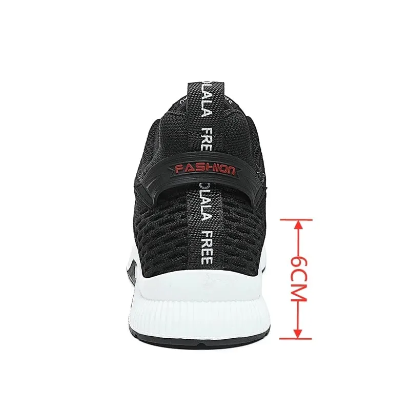 Stor størrelse Elevator Sko Mænd Sneakers Forhøjelse Sko Højde Forøg Sko Indlægssåler 6CM Mand Dagligliv Højdeforøgende Sko