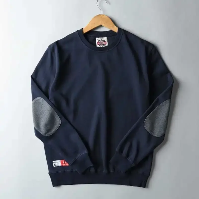 2021 Autumn Winter New Men Fashion Simple Solid Hoodies Foreign Trade Original Single Men's Round Neck Long Sleeve Sweatshirts