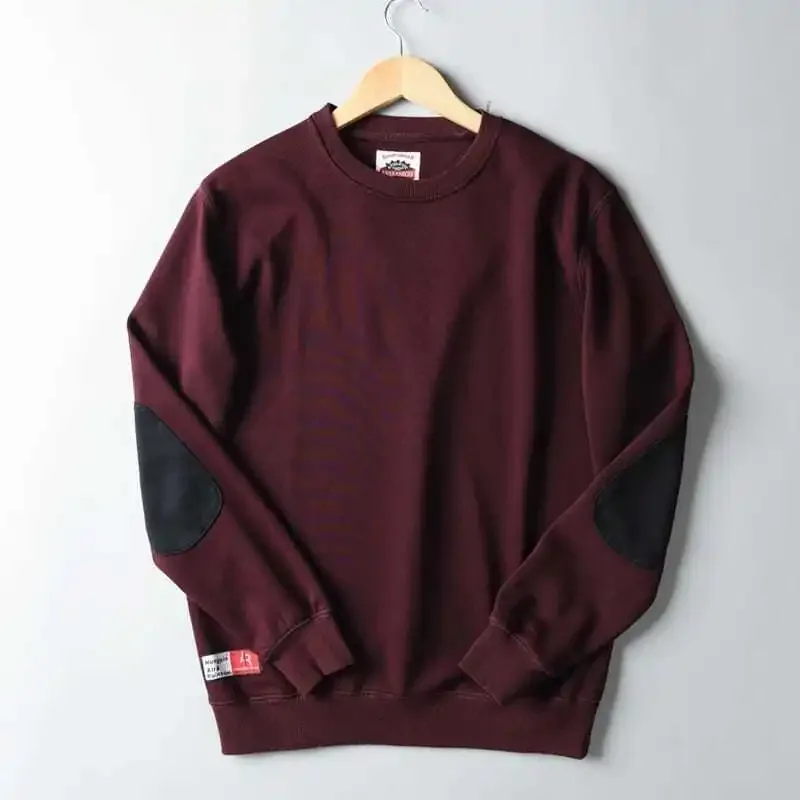 2021 Autumn Winter New Men Fashion Simple Solid Hoodies Foreign Trade Original Single Men's Round Neck Long Sleeve Sweatshirts