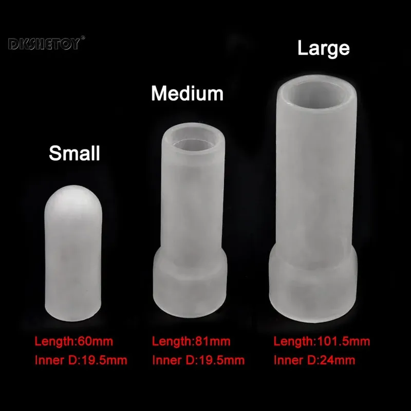 S/M/L Silicone Glans Protector Cap Sex Toys Genital Sleeve Dick Enlargement Extender Stretcher Sleeves For Penis Adult Supplies — image 4