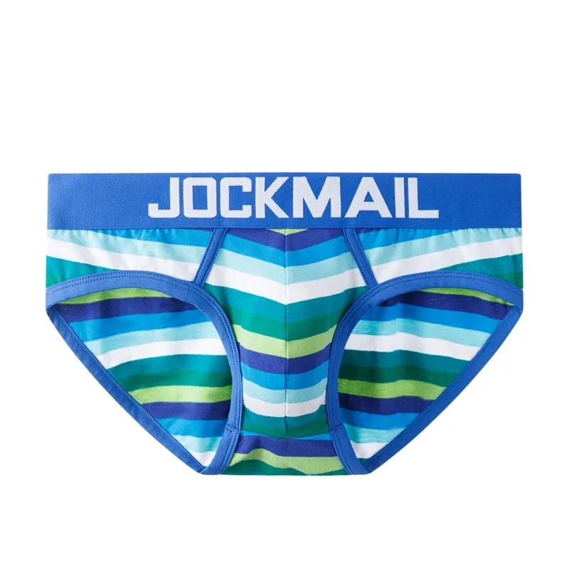 Jockmail 섹시한 남성 속옷 브리프 코튼 로우 라이즈 언더 팬츠 네트 원사 레이스, 통기성 여름 반바지 calzoncillos hombre slip