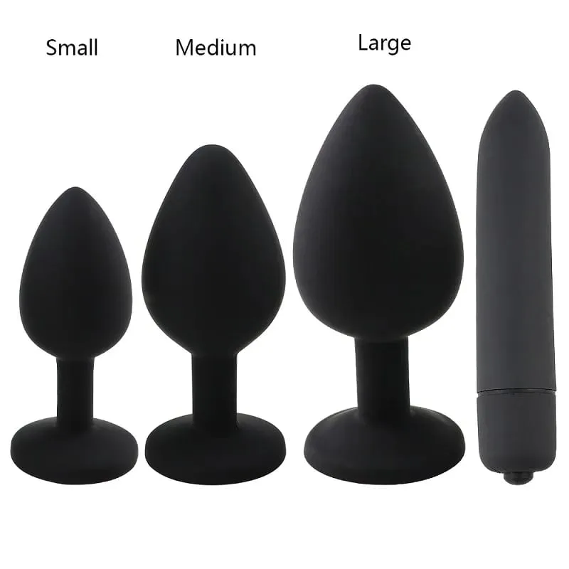 Soft Silicone Anal Butt Plug Men Prostate Massager Adult Gay Products Ass Stuffed Mini Bullet Vibrator Sex Toy for Couples Goods — image 5