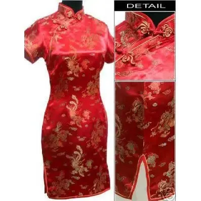 Black Traditional Chinese Women Qipao Dress Sexy Short Mini Cheongsam Handmade Button Flower Large Size 3XL 4XL 5XL 6XL