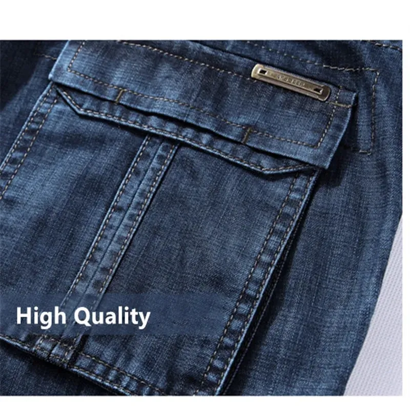 Cargo Jeans Men Big Size 29-40 42 44 Casual Multi-pocket Jeans Male Clothes 2023 Denim Jean Pants for Male trousers — image 4