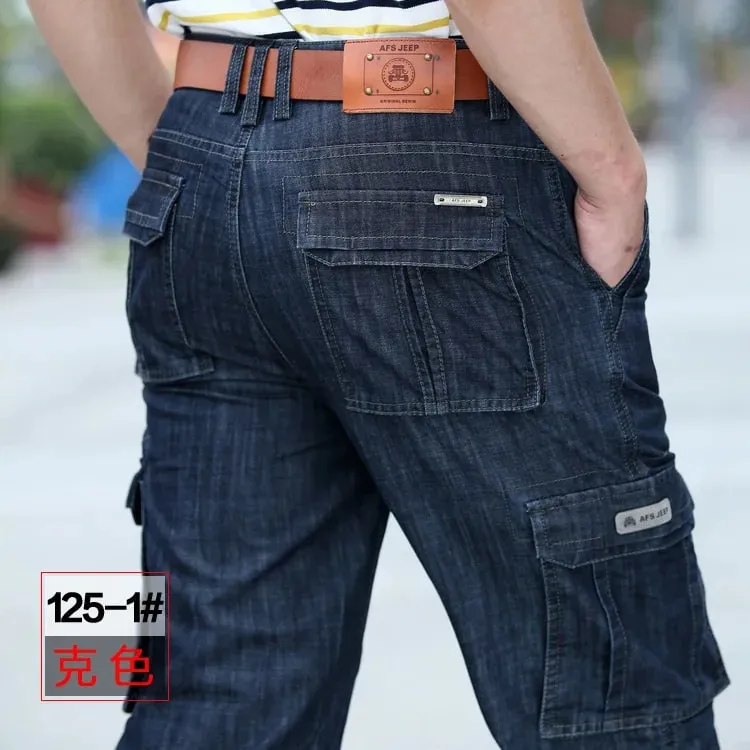 Cargo Jeans Men Big Size 29-40 42 44 Casual Multi-pocket Jeans Male Clothes 2023 Denim Jean Pants for Male trousers