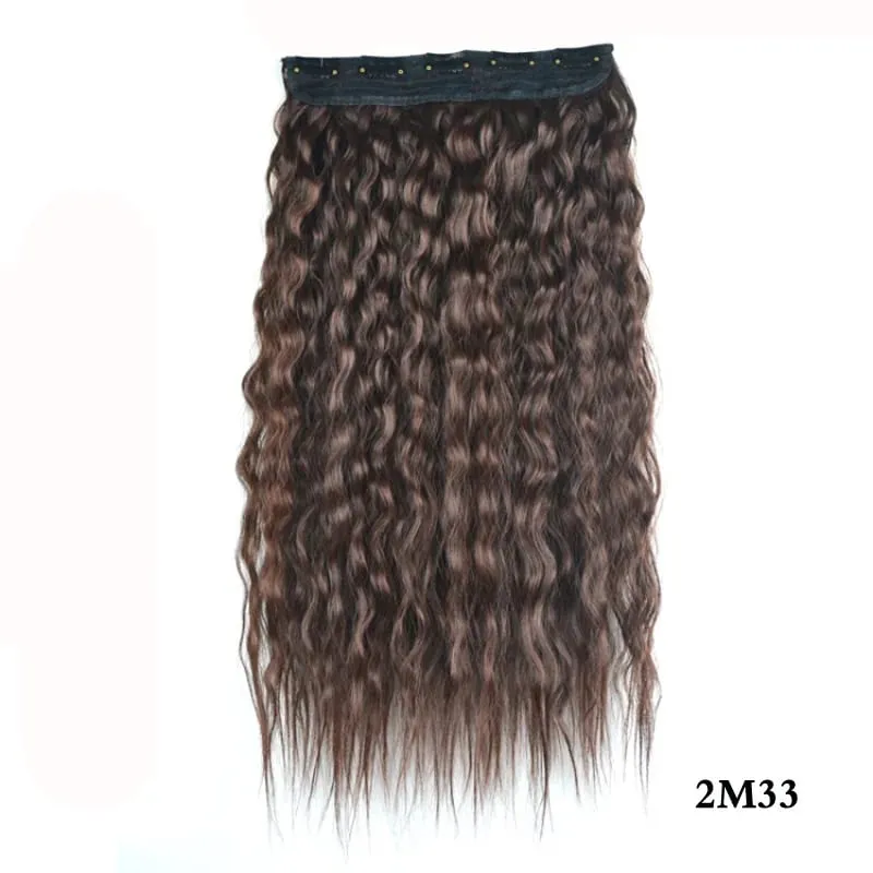 Jeedou Synthetic Clip-in One Piece Hair Extension Vibrant Gradient Kinky Curly Stylish Hairpieces for Nightclub Party Cosplay