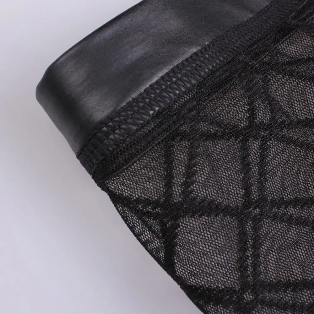 Sexy Breathable Thin Boxer Black Men Mesh Transparent See Through U-convex Underwear Lingerie Gay Wear Pants — image 4