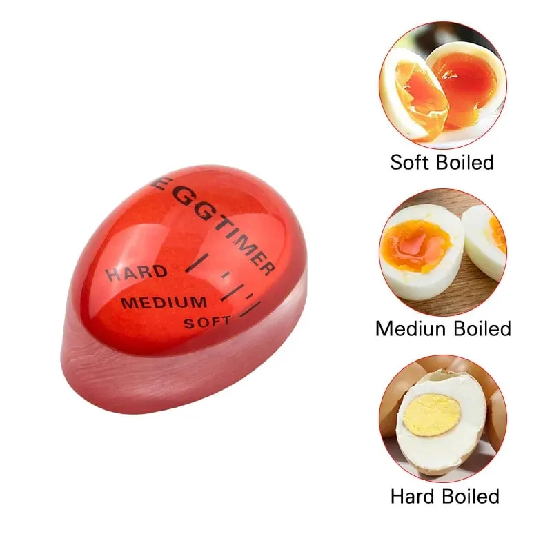 DU Egg Timer Color Changing Indicator Kitchen Boiled Egg Timer Resin Perfect Boiled Eggs By Temperature Home Kitchen Gadget