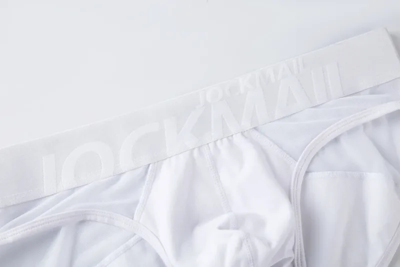 Jockmail 섹시한 남성 속옷 브리프 코튼 로우 라이즈 언더 팬츠 네트 원사 레이스, 통기성 여름 반바지 calzoncillos hombre slip