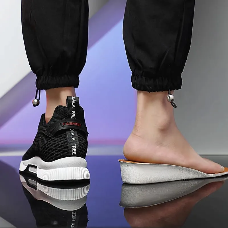 Stor størrelse Elevator Sko Mænd Sneakers Forhøjelse Sko Højde Forøg Sko Indlægssåler 6CM Mand Dagligliv Højdeforøgende Sko