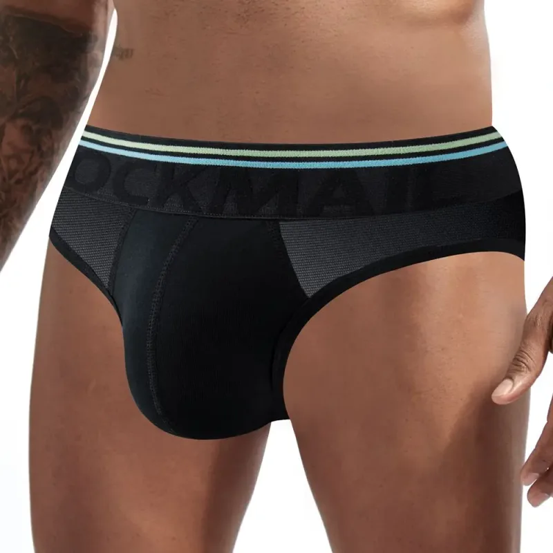 Jockmail 섹시한 남성 속옷 브리프 코튼 로우 라이즈 언더 팬츠 네트 원사 레이스, 통기성 여름 반바지 calzoncillos hombre slip