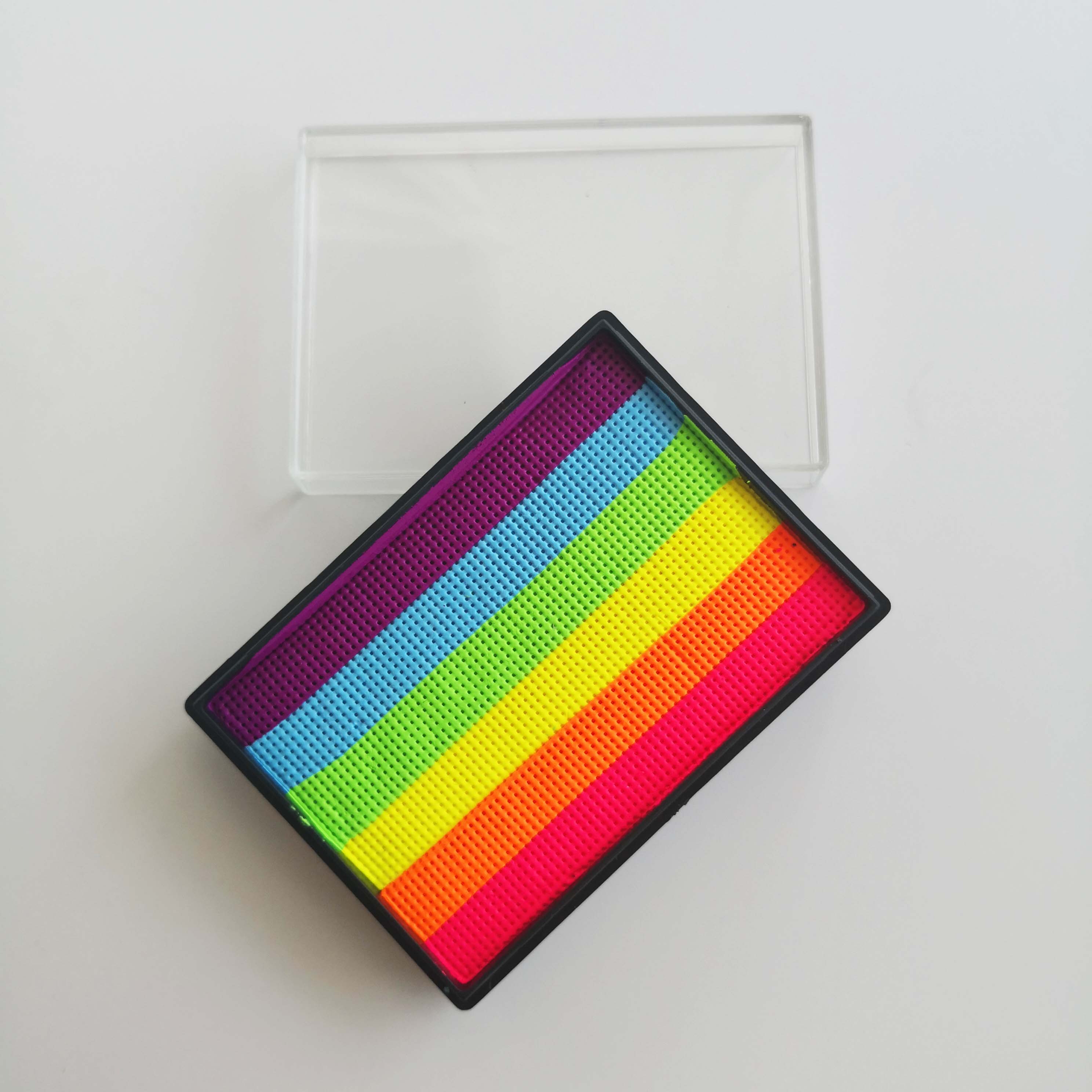 50g Cat Badan Wajah Kek Split Rainbow Water Based Eyeliner Bekalan Boleh Basuh Tanpa Toksik