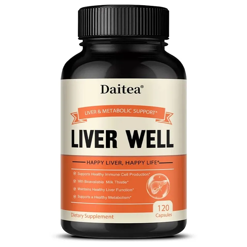 Milk Thistle Capsules - for Health Boosts Liver Detox Antioxidants for Skin and Digestive Liver Health