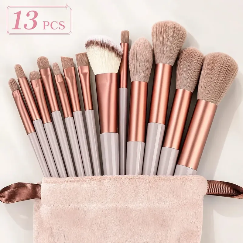 13Pcs Makeup Brush Set Soft Face & Eye Makeup Brushes for Foundation Powder Blush Concealer & Eyeshadow — image 1