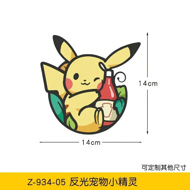 20 stile Pokemon bilklistermærker Anime figur Pikachu Gengar Eevee Charmander Sød tegneseriedukke Kreativt klistermærke Fødselsdagsgaver