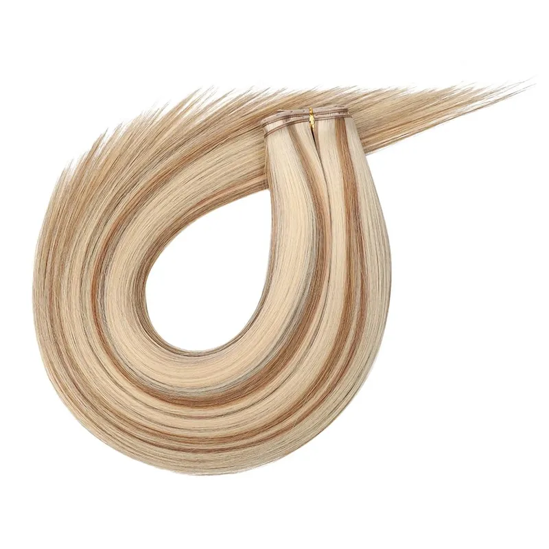 Butterfly Weft Hair Extensions Pu Hole Weft Double Sided Genius Weft Bundles Hand Tied Weft Invisible Weave For Women