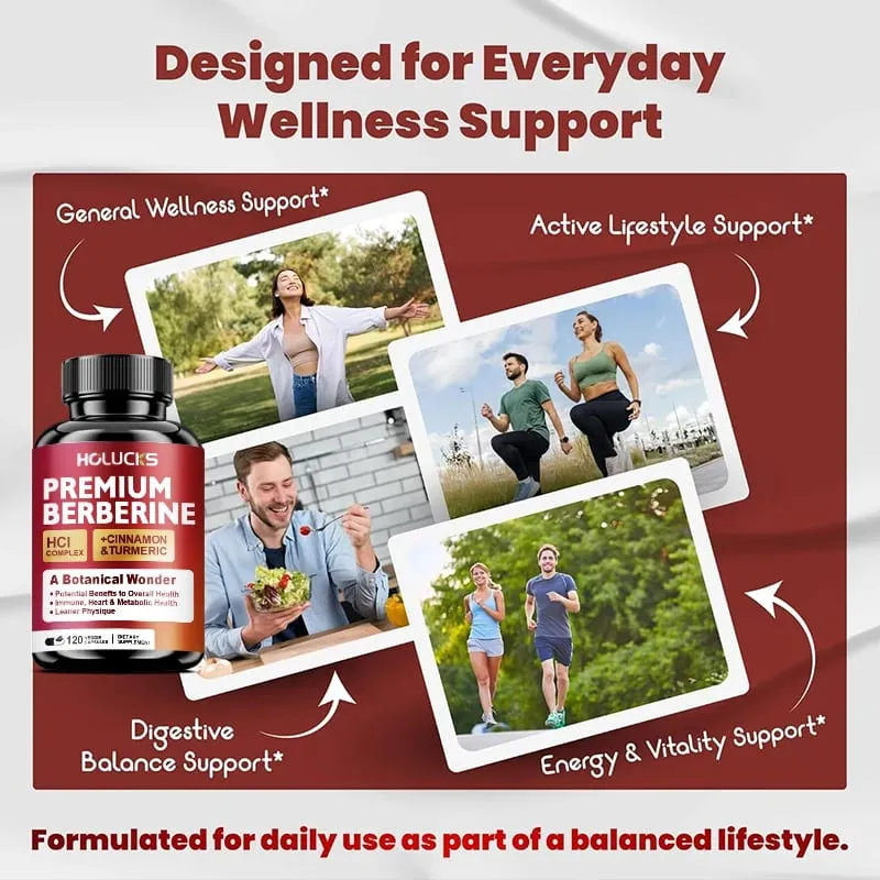 Buy 1 Get 1 Free! Premium Berberine Supplement for Natural Blood Sugar Liver Detox Metabolic Health & Weight Management Aid