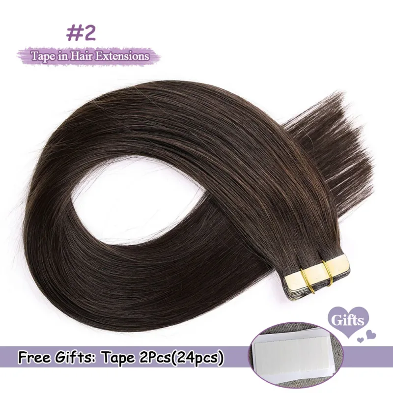 Seamless Tape In Extensions Human Hair Remy Tape In Human Hair Extensions Invisible Natural Hair Extensions For Women 50g/100g