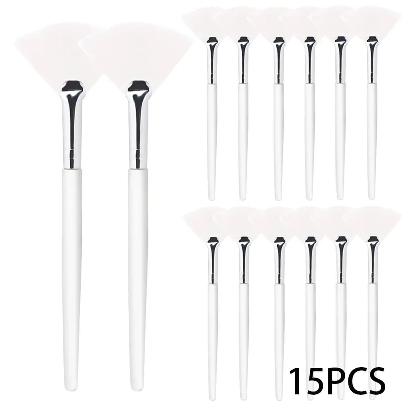 3/9/15 Pieces Facial Fan Mask Brushes Soft Mask Brush Applicator Esthetician Facial Mask Brushes For Women Girls Cosmetic Tools — image 14