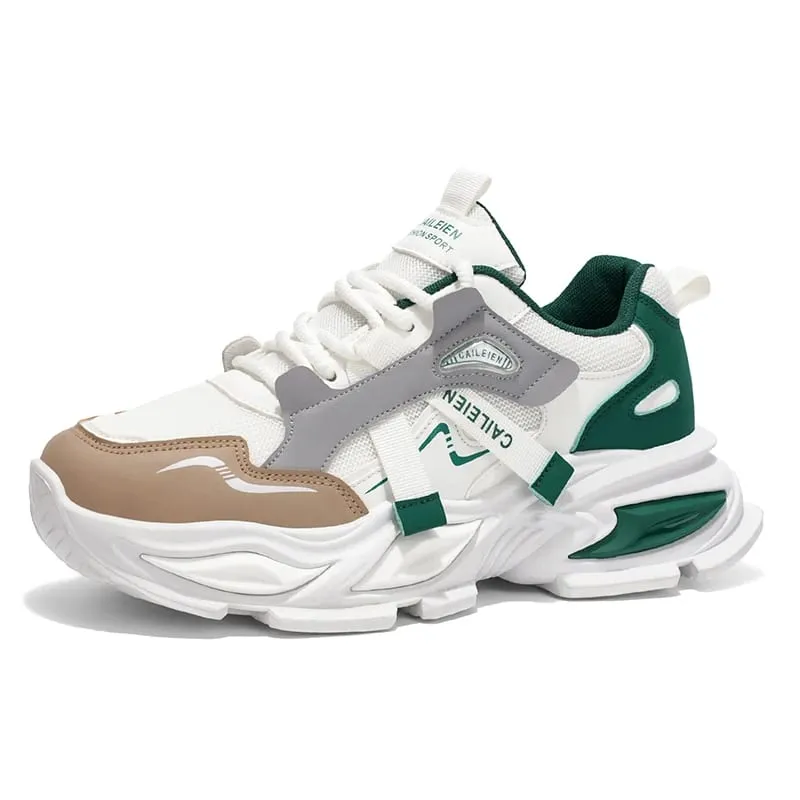 Men's Thick sole casual sneakers four seasons breathable lightweight soft-sole outdoor running shoes students speed sports shoes — image 11