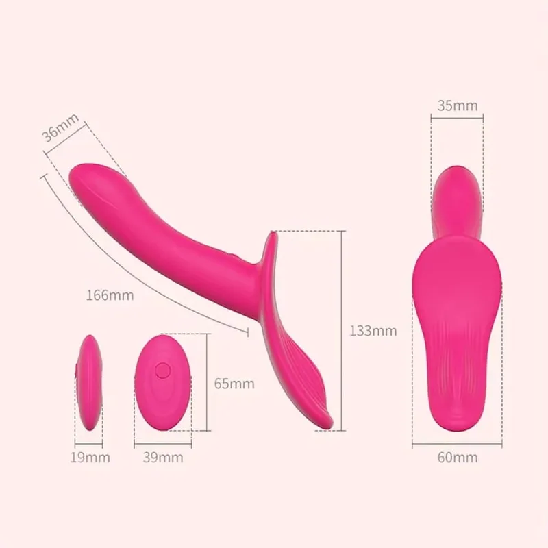 Strap-On Dildo with Adjustable Harness Wearable Realistic Double Dildo Vibrators Adult Sex Toys for Women Lesbians — image 5