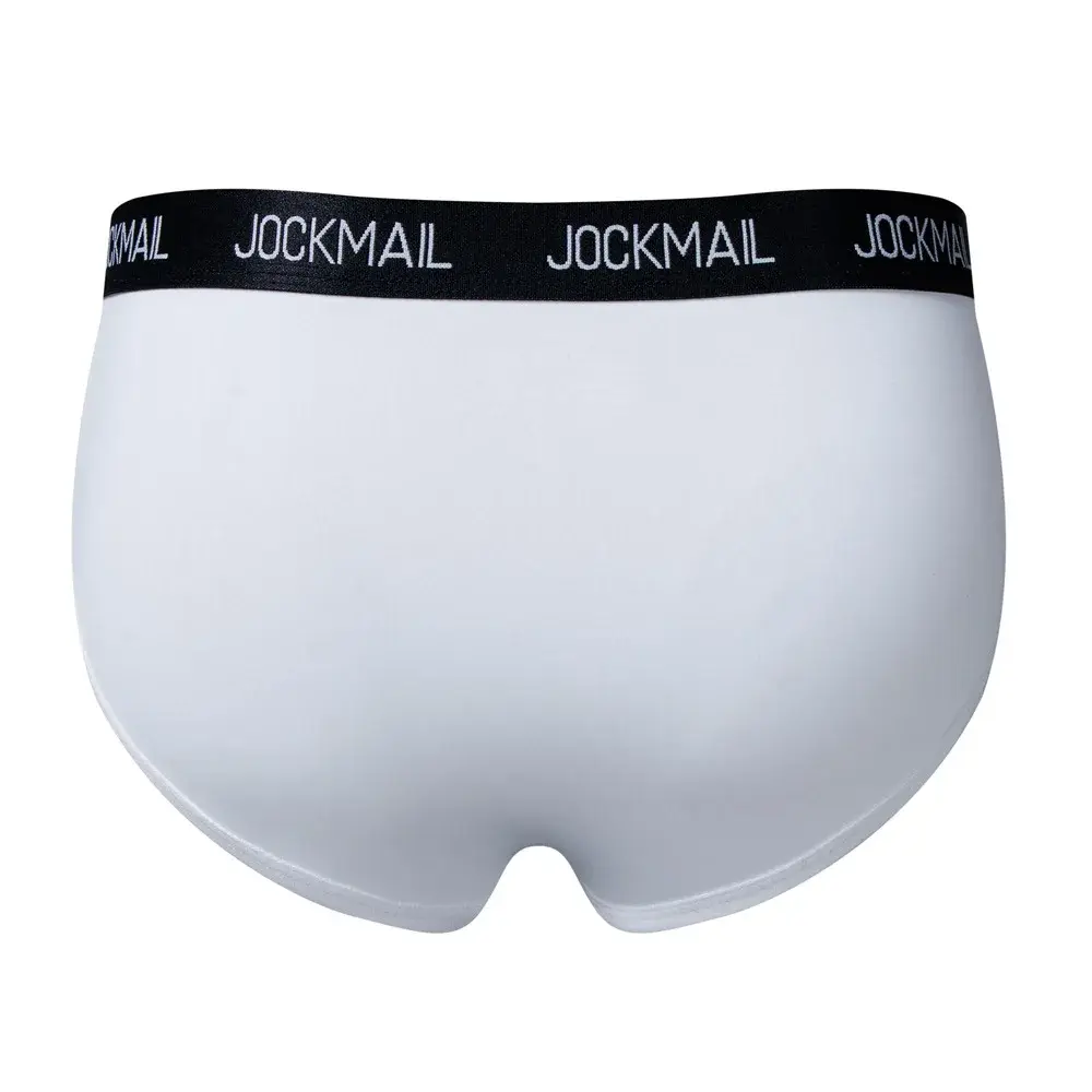 Jockmail メンズ下着ローウエストセクシーなレタースポーツ通気性の夏のアイスシルクブリーフビッグバッグナイロン無地男のパンティー